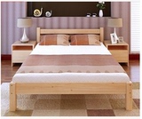 接受定做实木床双人单人床1.8大床1.5松木床1.2米婴幼儿床