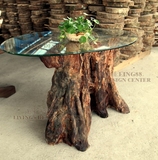 原生态家具原木洽谈桌咖啡桌会客桌自然实木根艺术桌子