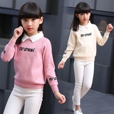 女童毛衣春秋款童装2016新款儿童套头针织衫韩版中大童修身上衣潮
