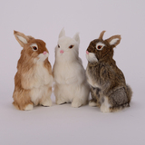 仿真兔子白兔子蹲兔动物摆件户外花园庭院别墅园林装饰摆设工艺品