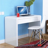 电脑桌简约现代台式书桌白色烤漆家用写字台创意办公桌可定制DIY