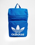 现货英国代购Adidas Originals阿迪达斯三叶草经典蓝色书包双肩包