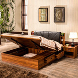 高箱床简约现代收纳抽屉双人储物床 1.8 1.5米床类板式箱式木婚床