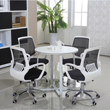 办公家具圆形洽谈桌椅 组合钢架长条桌 会客培训桌会议桌工厂直销