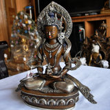 藏传佛教 尼泊尔紫铜长寿佛佛像 精品长寿佛一尺佛像