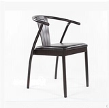 美式复古铁艺餐椅休闲时尚简约椅子金属椅靠背扶手创意餐厅Y椅子