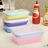 环保多功能可折叠密封食物保鲜盒 便携便当收纳盒冰箱水果盛放盒