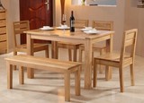 怡邦家具 北美白橡木纯实木餐桌椅 北欧宜家CT102餐桌1.6米