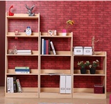 特价实木书柜书架儿童简易自由组合松木储物置物柜子可定做单个