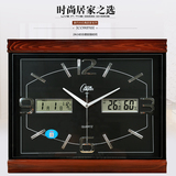 康巴丝客厅挂钟现代静音时钟创意个性钟表大号石英钟万年历挂表