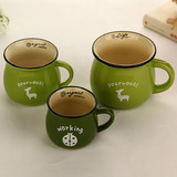 zakka经典陶瓷水杯可爱简约陶瓷马克杯大肚早餐杯咖啡杯logo定制