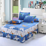 韩版纯棉儿童床罩床裙 单件全棉卡通单双人床男1.2米1.5米1.8特价