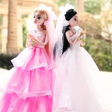 娇儿芭比娃娃套装公主大礼盒儿童女孩玩具洋娃娃新娘婚纱套装包邮