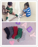 韩国春秋男童女童纯棉中小儿童袜子中筒袜纯色宝宝百搭堆堆袜
