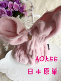 包邮出口日本AOKEE干发帽可爱小兔子耳朵儿童成人通用中短发浴帽