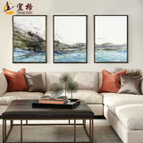 现代中式抽象风格挂画简约家居客厅装饰画创意壁画油画有框版画