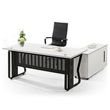 品好现代简约新款老板桌办公家具组合大班台经理钢架单人办公桌椅