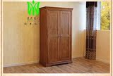 美式实木家具两门衣柜实木衣橱美式乡村 现代简约三门 实木衣柜