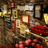 简约现代装饰画实木相框组合卧室餐厅小空间创意挂画玄关书房壁画