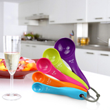五彩量勺套装 优质食品级加厚出口款 量勺 烘焙工具5种规格