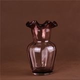 热卖特价欧式水晶感花瓶客厅餐桌摆件插花创意工艺品玫瑰彩色玻璃