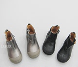 韩国进口童鞋正品代购春秋季男女童舒适百搭短筒侧拉链小靴子现货
