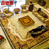 嘉德奥手工雕花羊毛客厅茶几地毯 欧式美式现代简约卧室订做定制