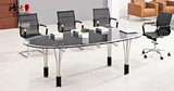 上海办公家具 定制做钢化玻璃会议桌 板式会议桌椅 洽谈桌 接待桌