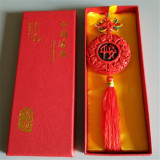 北京传统漆雕漆器中国结车挂精装 北京中国特色出国外事小礼品