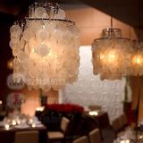 设计师的灯 美式乡村复古田园简约餐厅吧台卧室欧式创意 贝壳吊灯