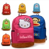 韩版儿童休闲旅游包可爱女大童双肩包女童背包小学生书包帆布背包