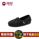jm快乐玛丽童鞋 春夏季新款 潮铆钉纯色帆布鞋亲子儿童鞋61653C