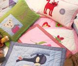 外贸手工绗缝婴儿枕可爱宝宝枕头套韩式风格枕套床上用品儿童枕套