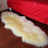整张羊皮纯羊毛沙发坐垫羊毛地毯皮毛一体客厅茶几卧室飘窗垫定做