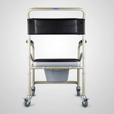 老人移动马桶椅多功能带轮折叠坐便椅孕妇座便器