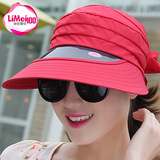 太阳帽女防晒 夏季遮阳帽沙滩帽防紫外线帽子可拆卸大沿空顶帽