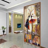 浮雕壁纸定制走廊玄关壁画客厅欧式3d立体抽象艺术油画芭蕾舞女孩