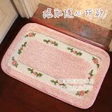 可手洗门垫脚垫吸水卧室浴室防滑垫圆形田园玫瑰地毯可爱进门地垫