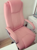质电脑办公滑轮主播超软粉色白色红色用的坐着舒服的椅子