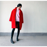 LISASH原创设计师品牌自制女装冬季夹棉长款保暖厚实茧型毛呢大衣