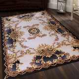 欧式简美式中式现代宜家纯羊毛卧室客厅茶几定做炕上地垫蓝地毯