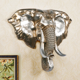 欧式招财大象头壁挂壁饰家居客厅电视沙发背景墙上装饰品墙饰挂件
