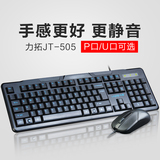 台式电脑键盘鼠标套装 家用办公 有线静音 PS/2接口圆口键鼠套件