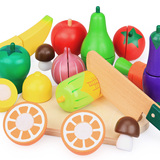 乐木 木制水果蔬菜切切看 过家家宝宝玩具1-3岁幼儿园儿童 切切乐