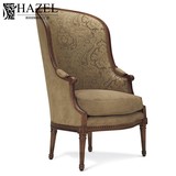 榛香高端定制家具欧式美式新古典后现代实木布艺单人沙发椅IC72
