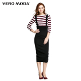 Vero Moda2016新品纯色背带中长款针织半裙|31611J004