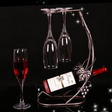 香槟杯高脚杯葡萄酒杯玻璃杯创意红酒杯架子倒挂杯架时尚结婚礼物