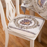 欧式餐椅垫坐垫 高档加厚田园布艺餐桌椅子坐垫 可拆洗凳子垫椅垫