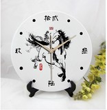 正品陶瓷客厅挂钟静音挂钟创意石英钟时钟表中式马年装饰座钟