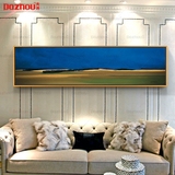 新款大幅横版风景油画欧式客厅电视背景墙高档挂画纯手绘包邮